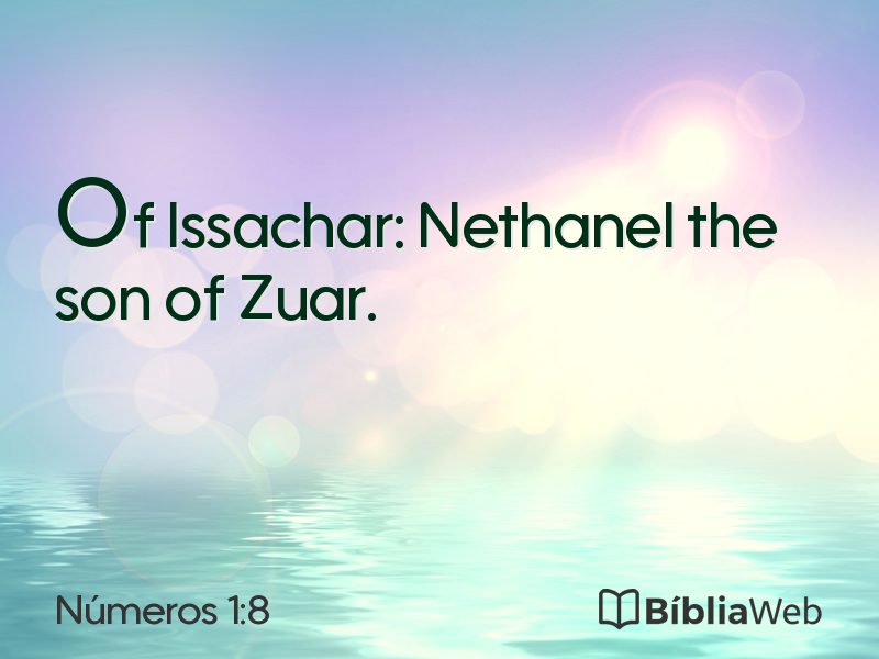 Números 1:8 em imagem para compartilhar
