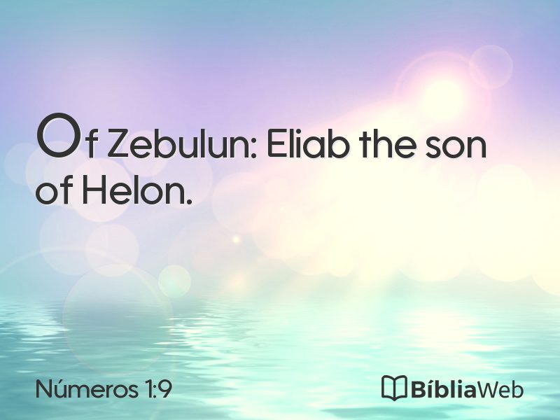 Números 1:9 em imagem para compartilhar