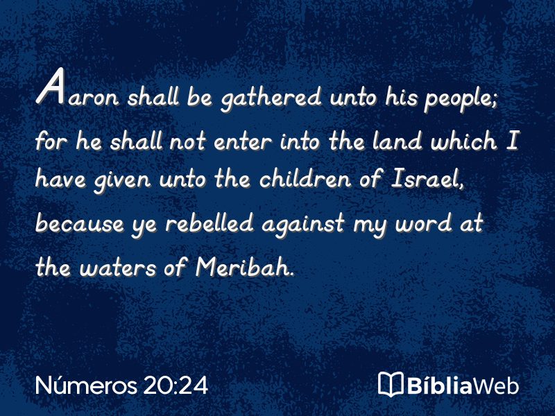 Números 20:24 em imagem para compartilhar