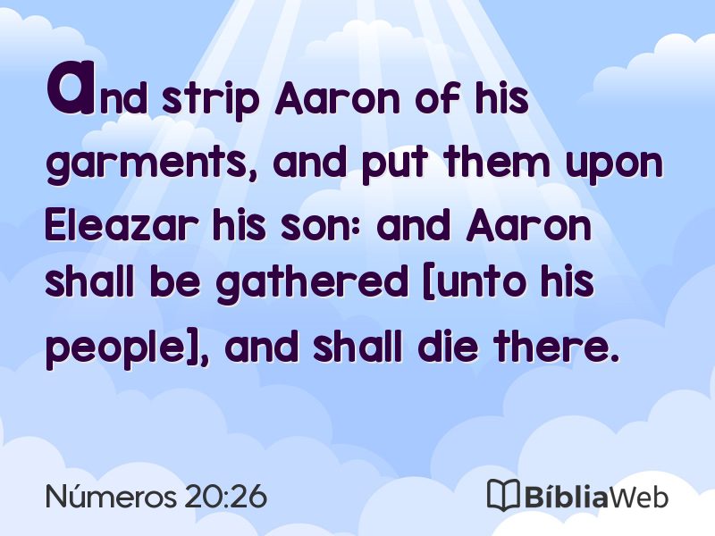 Números 20:26 em imagem para compartilhar