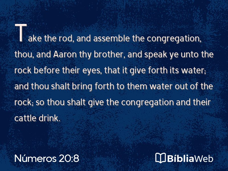 Números 20:8 em imagem para compartilhar