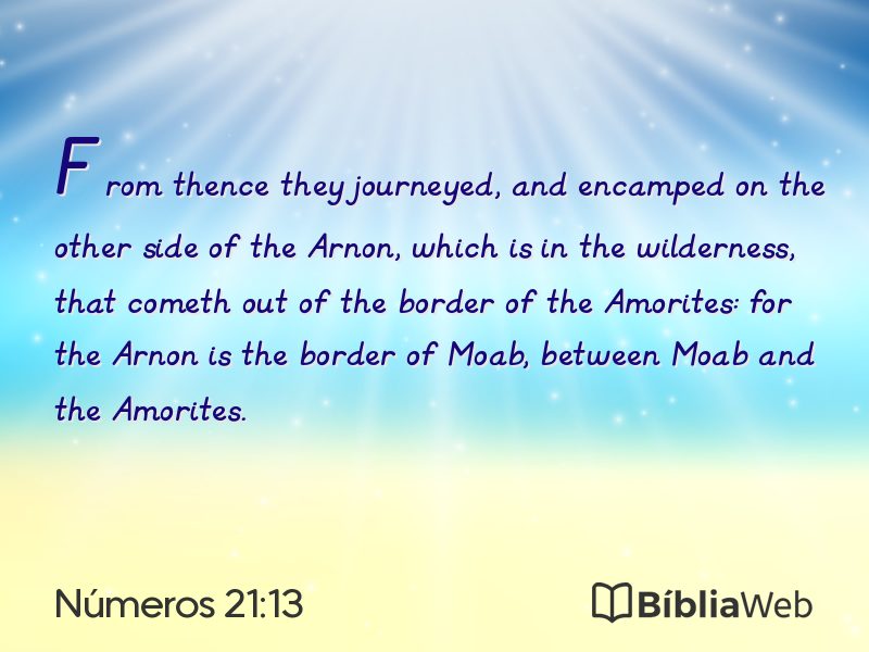 Números 21:13 em imagem para compartilhar
