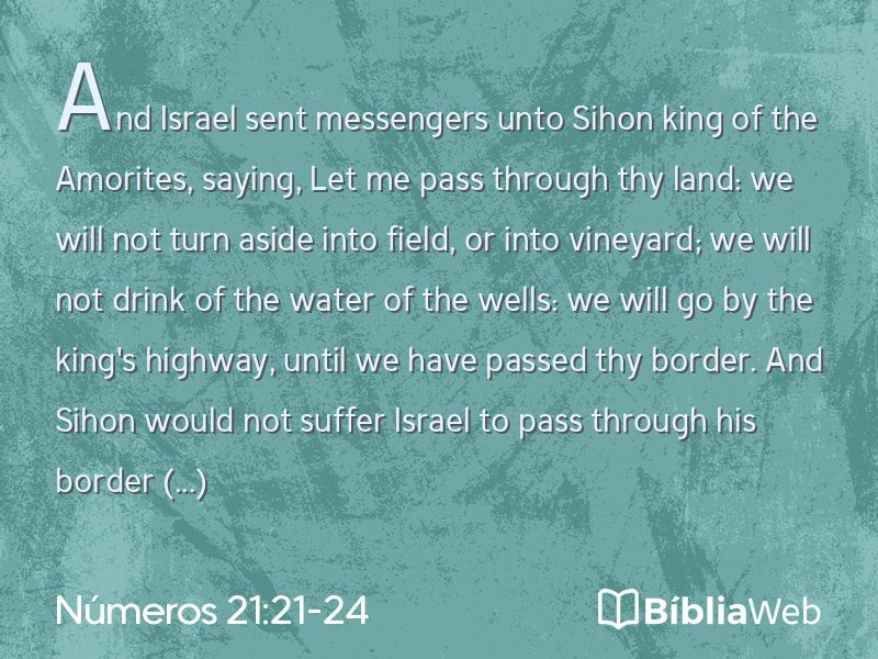 Números 21:21-24 em imagem para compartilhar