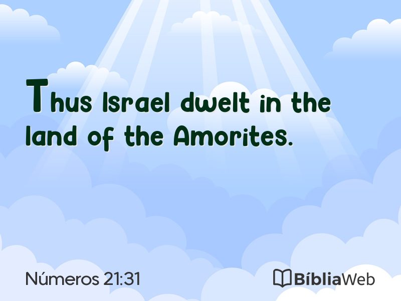 Números 21:31 em imagem para compartilhar
