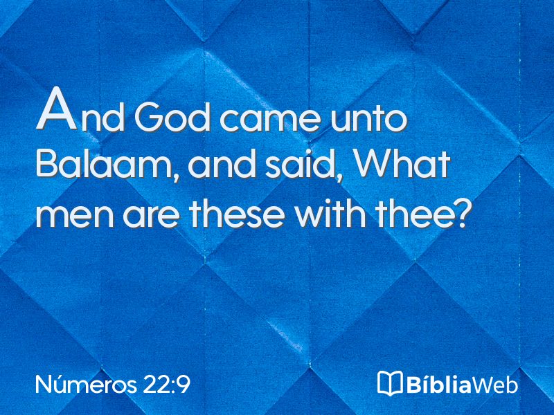 Números 22:9 em imagem para compartilhar