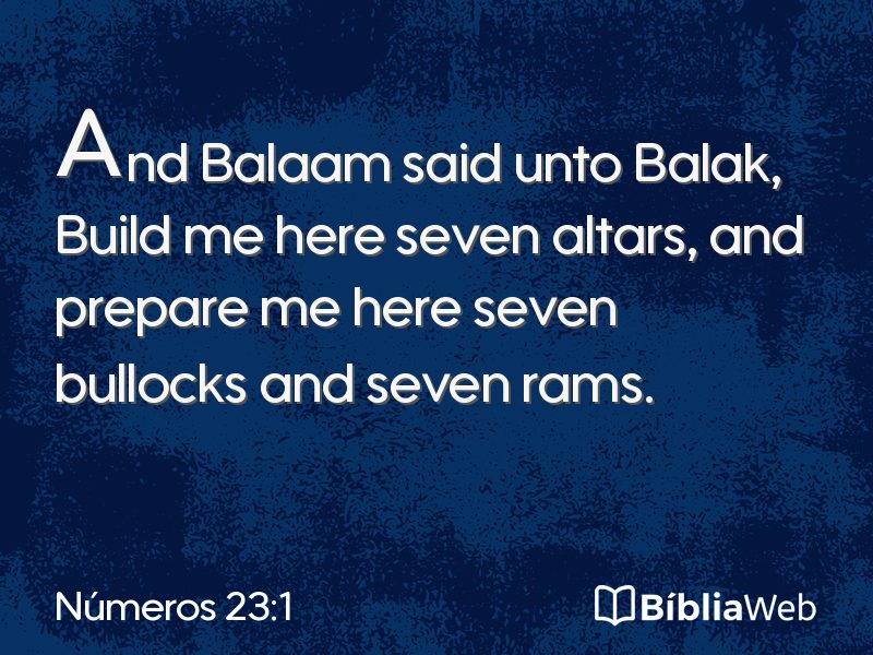 Números 23:1 em imagem para compartilhar