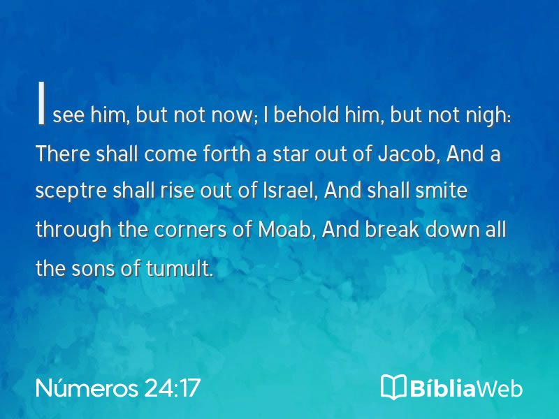 Números 24:17 em imagem para compartilhar