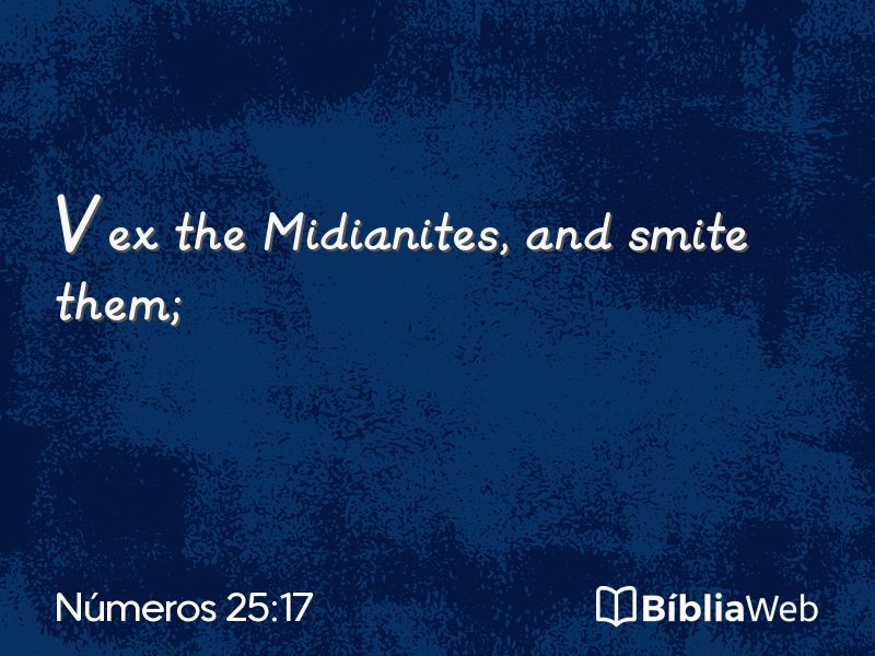 Números 25:17 em imagem para compartilhar