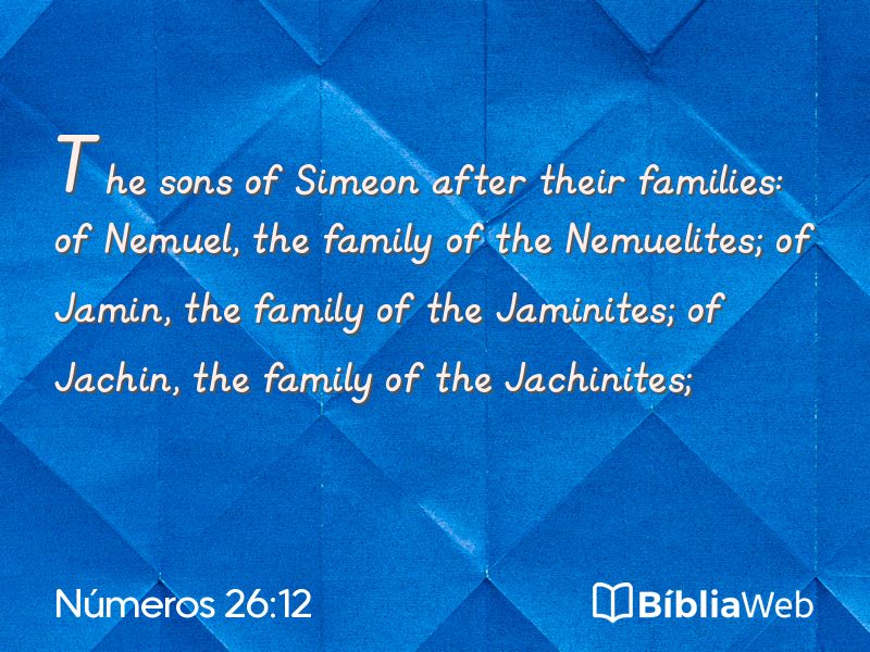 Números 26:12 em imagem para compartilhar