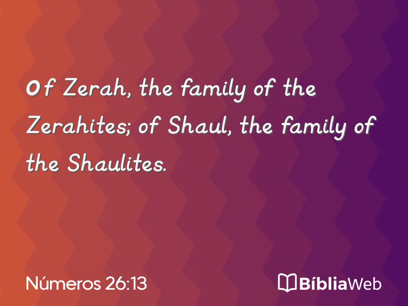 Números 26:13 em imagem para compartilhar