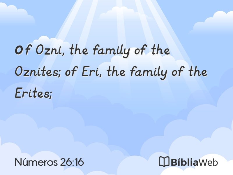 Números 26:16 em imagem para compartilhar