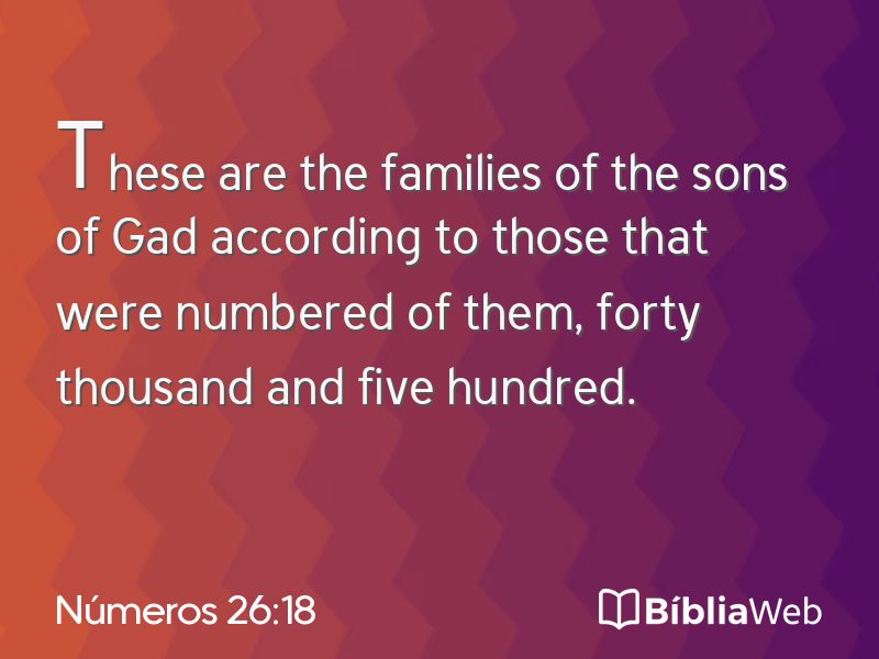 Números 26:18 em imagem para compartilhar