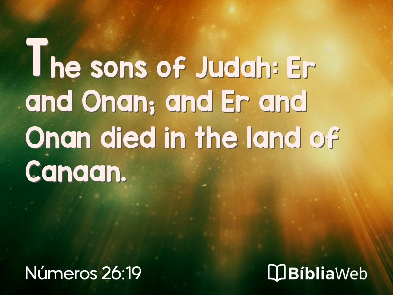 Números 26:19 em imagem para compartilhar