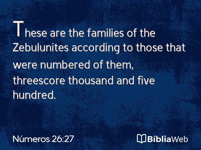 Números 26:27 em imagem para compartilhar