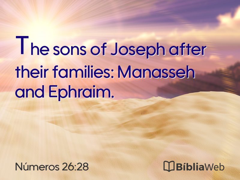 Números 26:28 em imagem para compartilhar