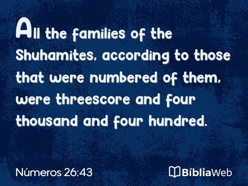 Números 26:43 em imagem para compartilhar