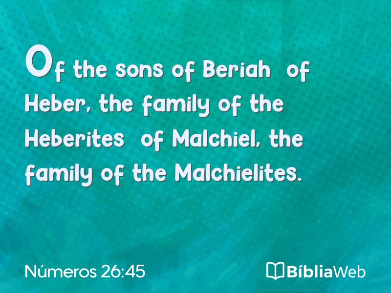 Números 26:45 em imagem para compartilhar
