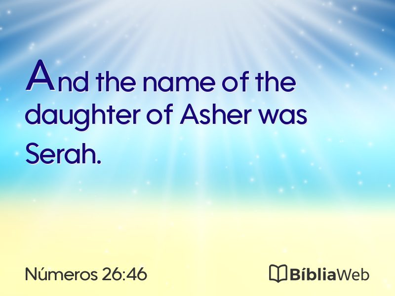 Números 26:46 em imagem para compartilhar