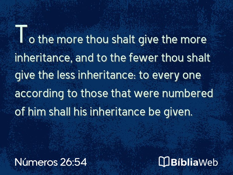 Números 26:54 em imagem para compartilhar