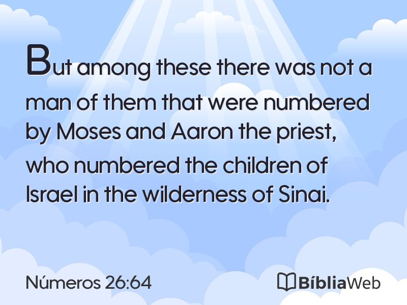 Números 26:64 em imagem para compartilhar