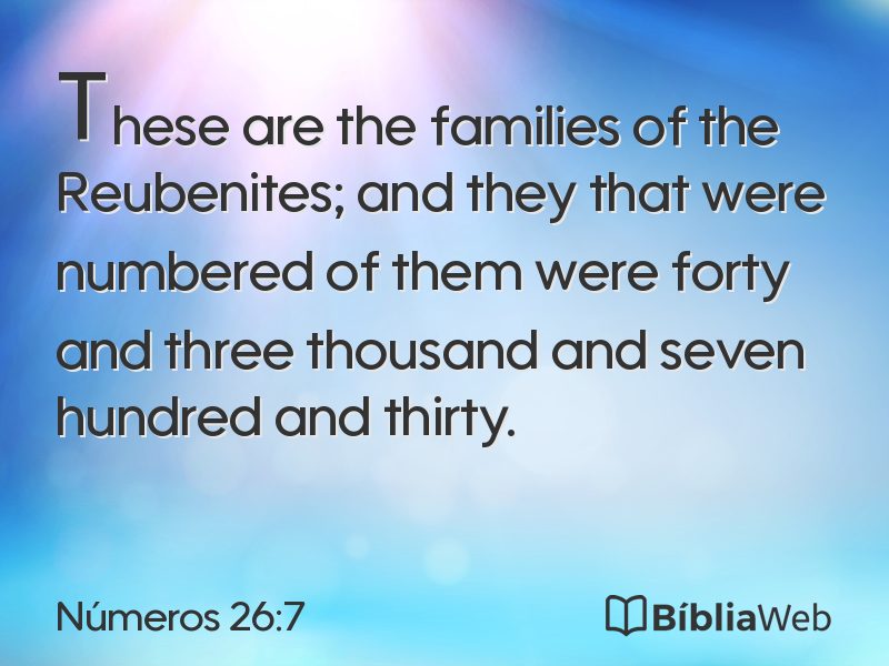 Números 26:7 em imagem para compartilhar