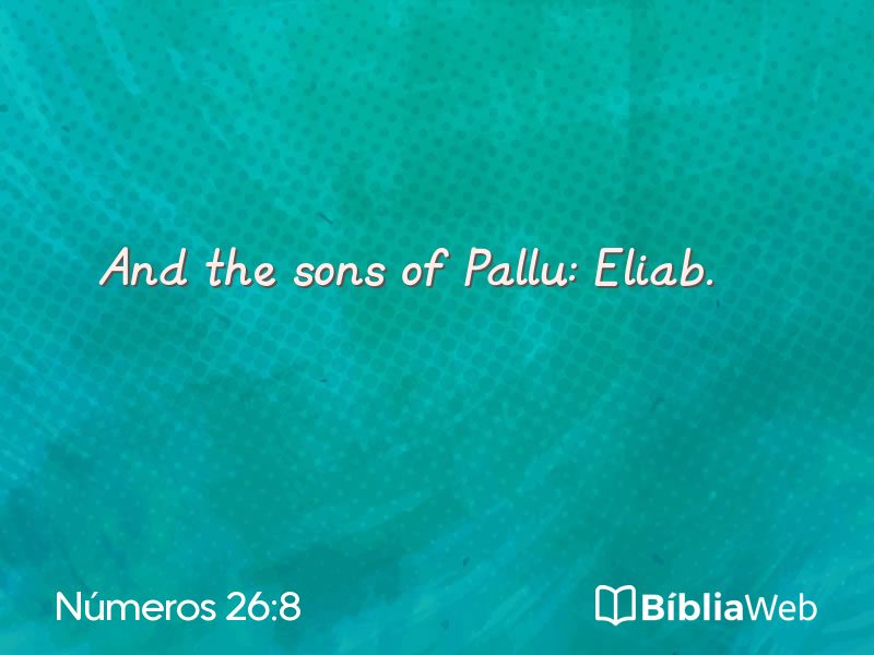 Números 26:8 em imagem para compartilhar