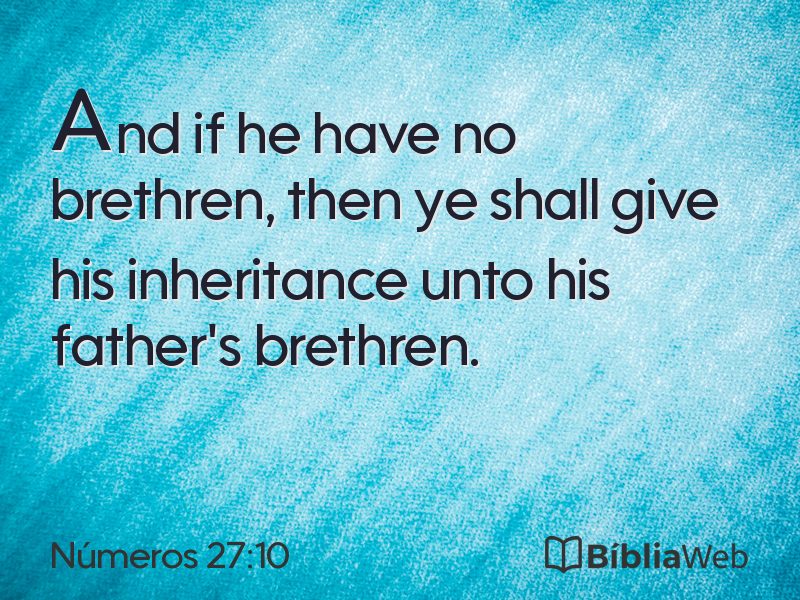 Números 27:10 em imagem para compartilhar