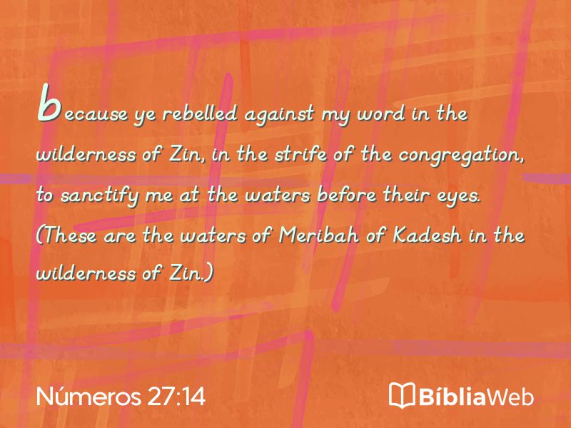 Números 27:14 em imagem para compartilhar