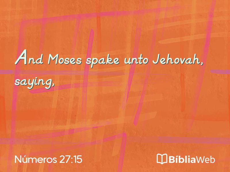 Números 27:15 em imagem para compartilhar
