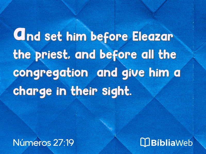 Números 27:19 em imagem para compartilhar