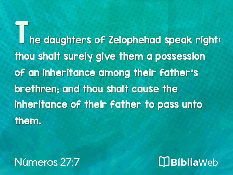 Números 27:7 em imagem para compartilhar