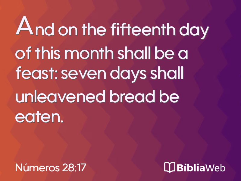 Números 28:17 em imagem para compartilhar
