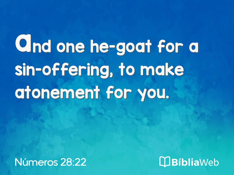 Números 28:22 em imagem para compartilhar
