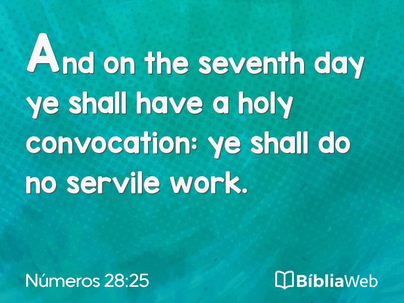 Números 28:25 em imagem para compartilhar