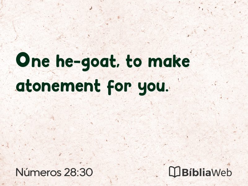 Números 28:30 em imagem para compartilhar