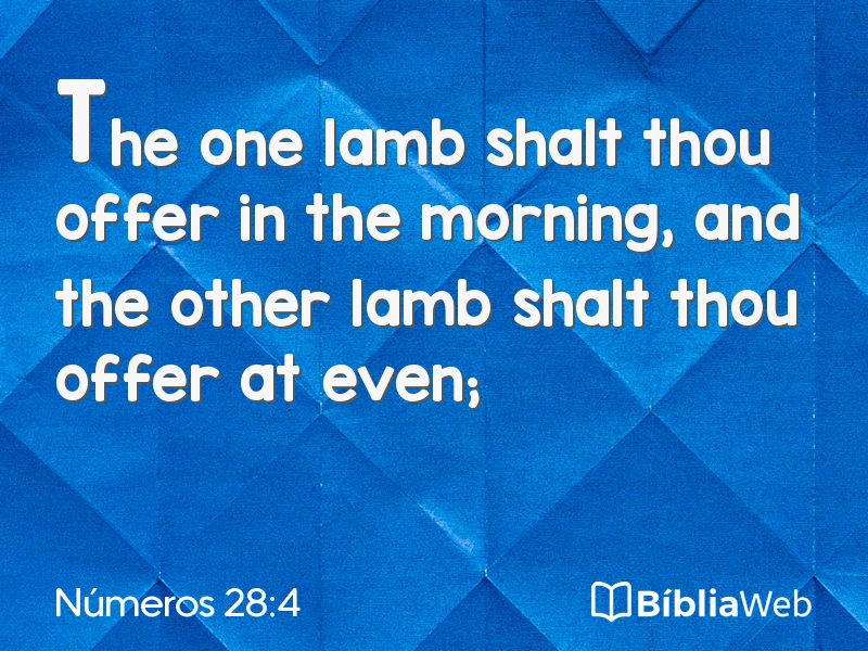 Números 28:4 em imagem para compartilhar
