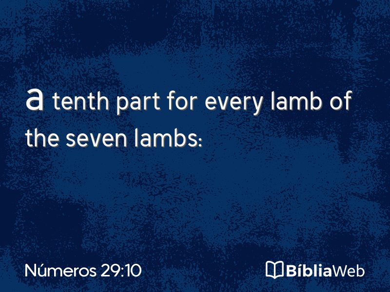 Números 29:10 em imagem para compartilhar