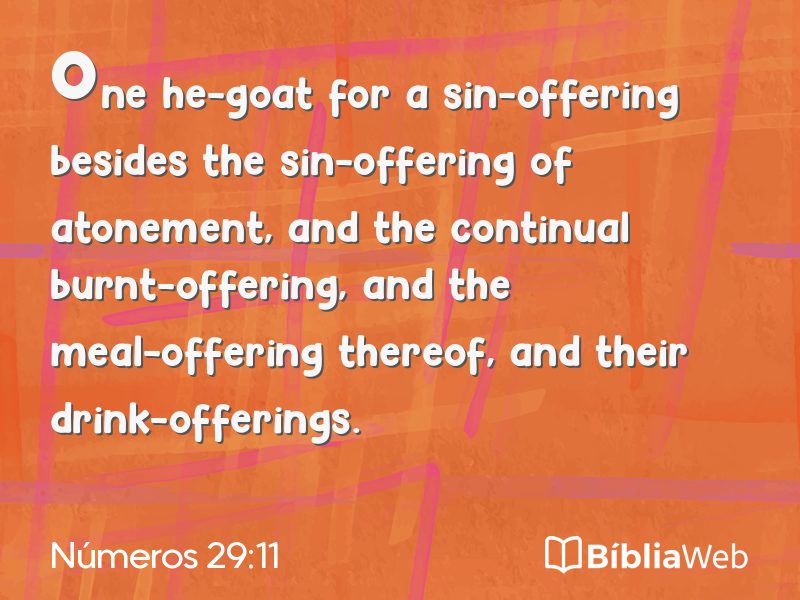Números 29:11 em imagem para compartilhar