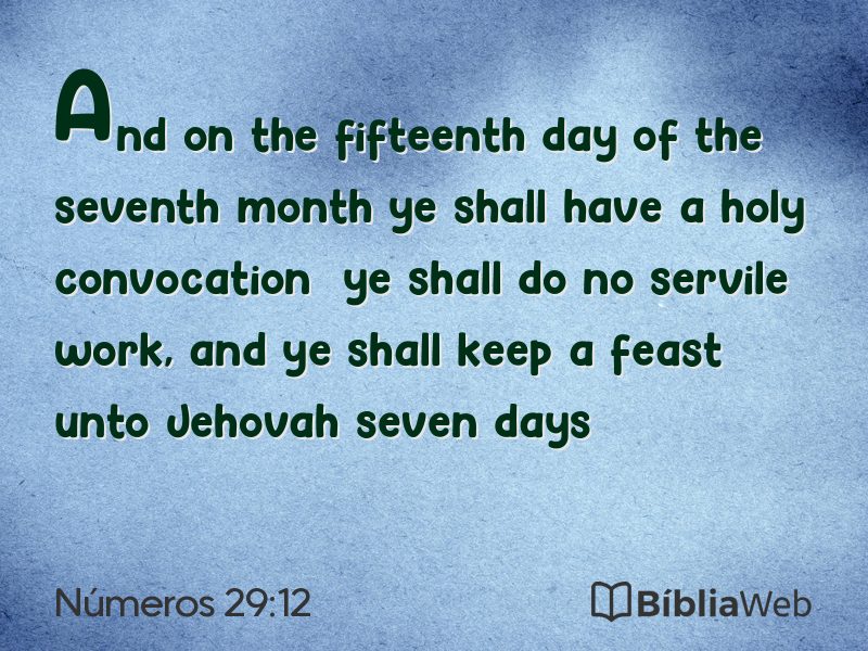Números 29:12 em imagem para compartilhar