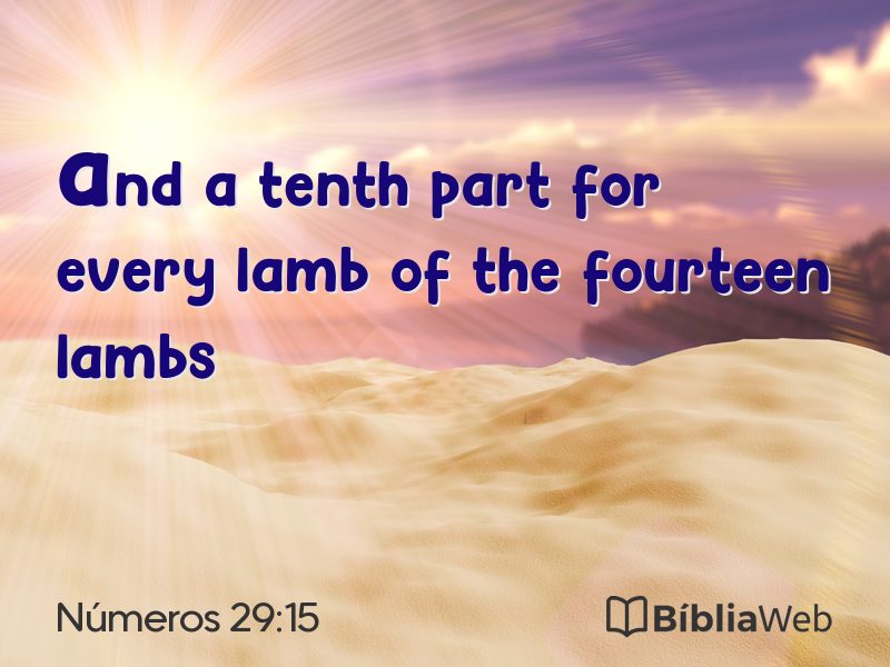 Números 29:15 em imagem para compartilhar
