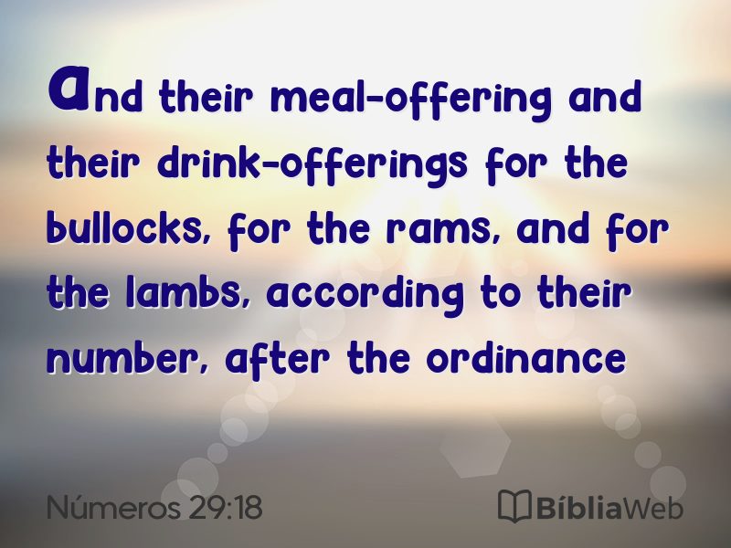 Números 29:18 em imagem para compartilhar