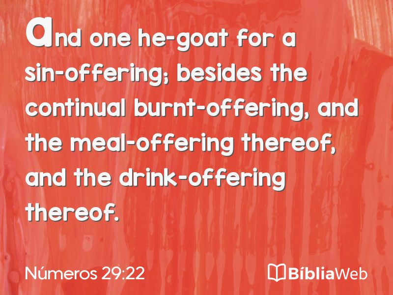 Números 29:22 em imagem para compartilhar