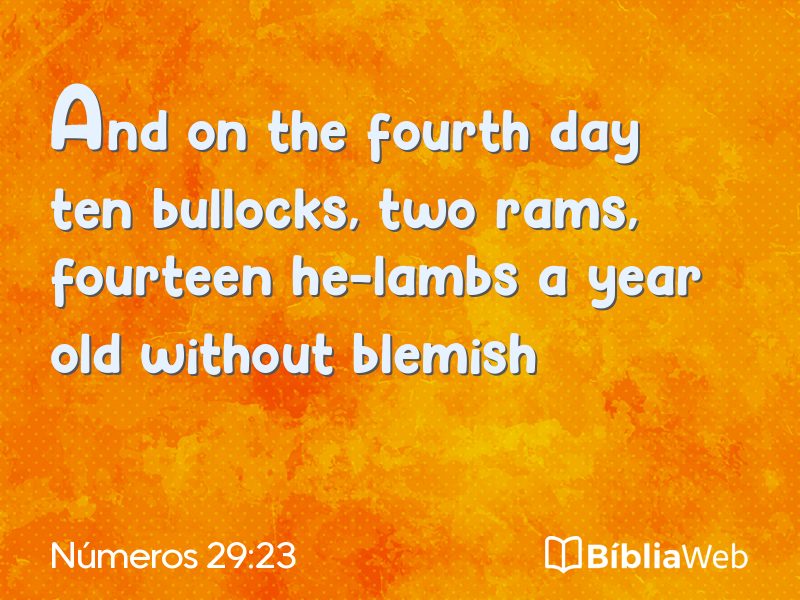 Números 29:23 em imagem para compartilhar