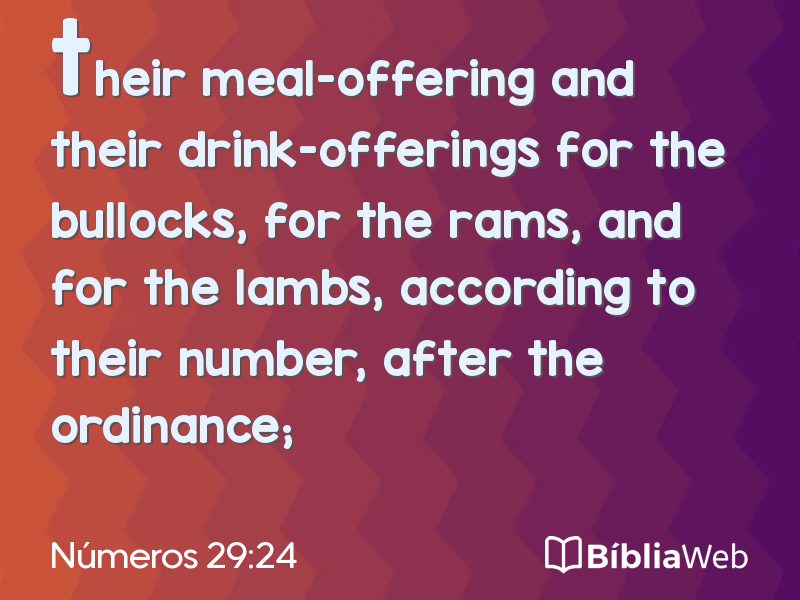 Números 29:24 em imagem para compartilhar