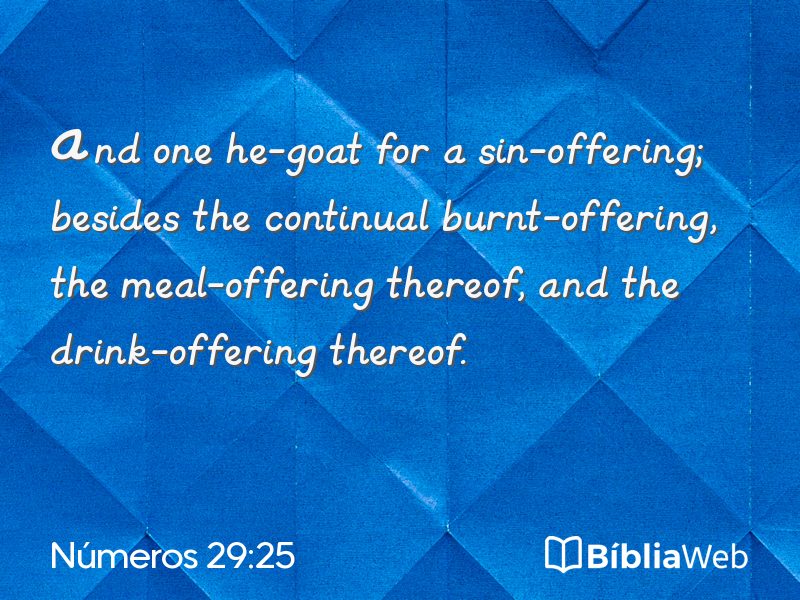 Números 29:25 em imagem para compartilhar