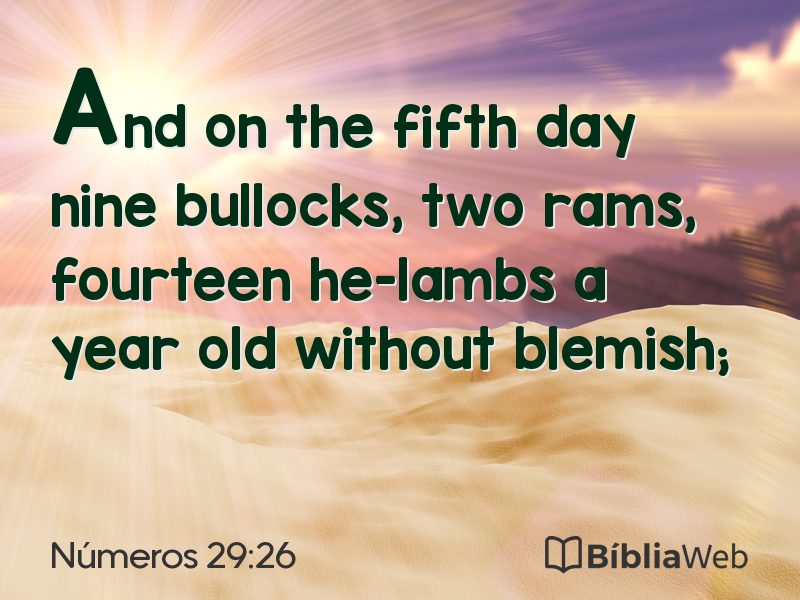 Números 29:26 em imagem para compartilhar