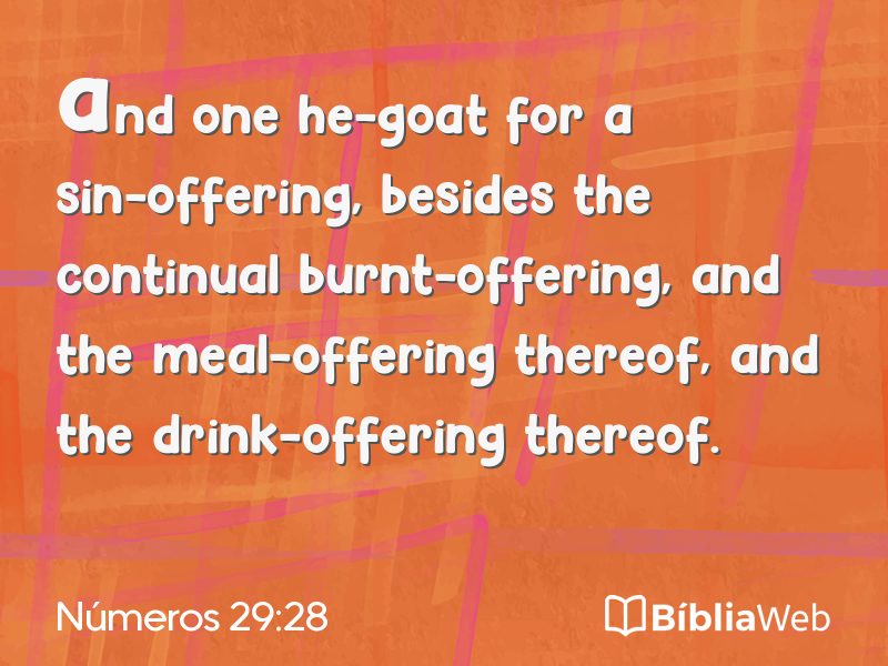 Números 29:28 em imagem para compartilhar