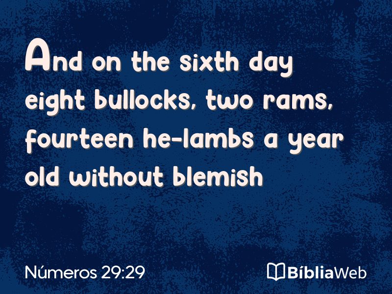 Números 29:29 em imagem para compartilhar
