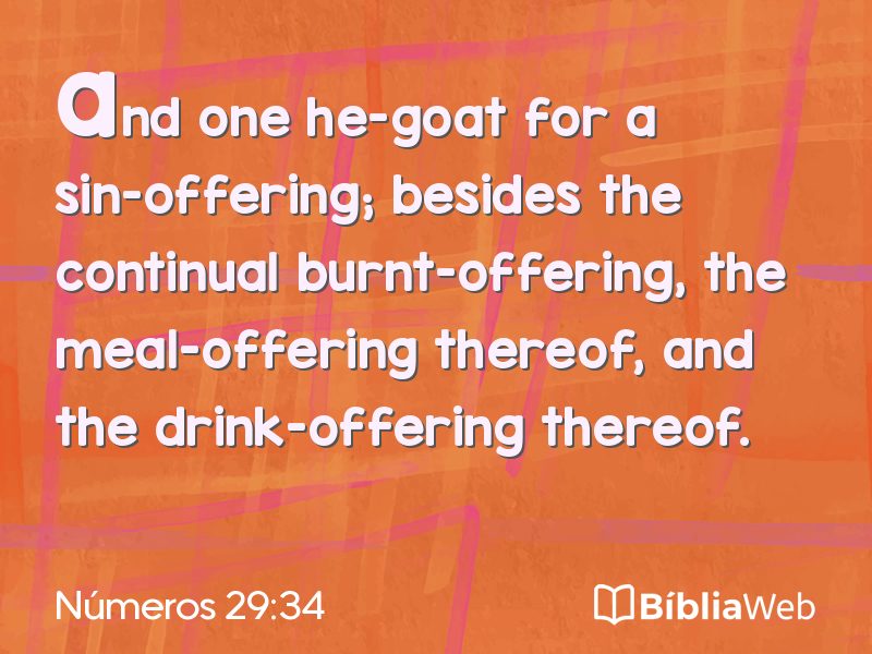 Números 29:34 em imagem para compartilhar