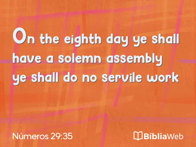 Números 29:35 em imagem para compartilhar
